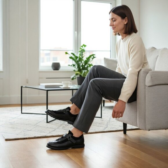 Donald Pliner Sports Black Leather Low Profile Chunky Lug Sole Hiker, Si… - Picture 1 of 9